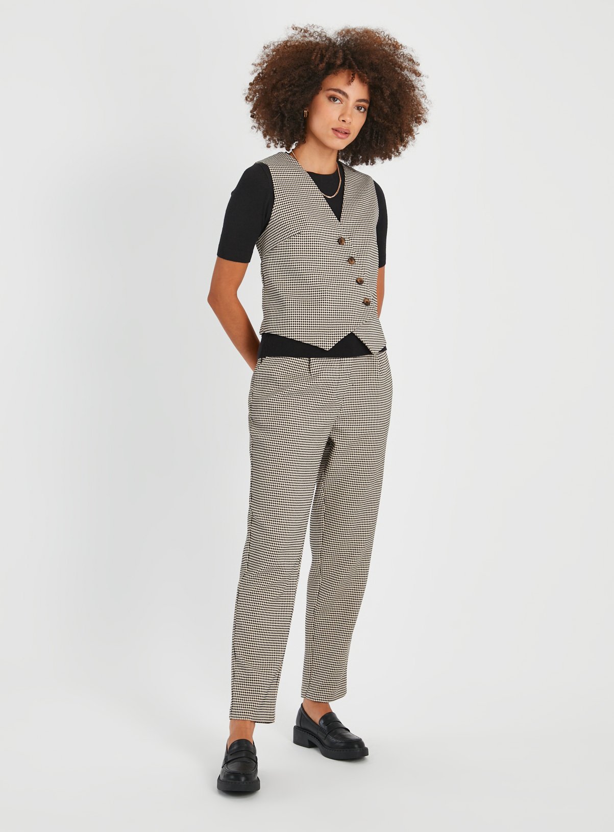 Dogtooth Tapered Coord Trousers 10L - Image 2 thumbnail